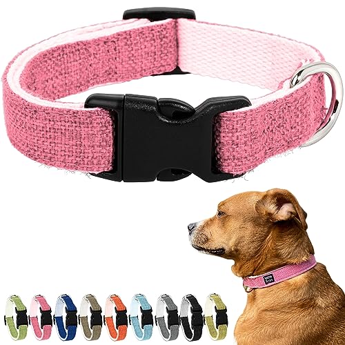 Pawsitive Hypoallergenes Halsband – Weiches Bio-Halsband für empfindliche Haut, ideal für große Hunde (Größe XL, Rosa) von Gracie To The Rescue