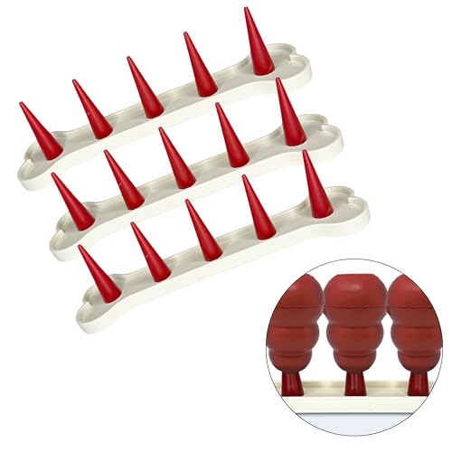 Stuffing Freezer Holder, Stuffable Dog Toy Stand, Dog Chew Holder, Plug Holder, Dog Accessory, designed for fillable dog chew toys, Dog Frozen Treat Holder (Three Pack - White & Red) von Gracie To The Rescue