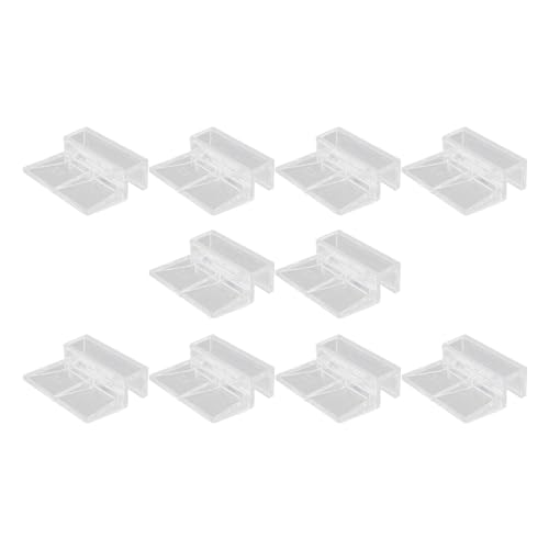 Gralara 10 Stück Fester Clip für Aquarium Schirmnetz, Ersatz für Feste Glasabdeckungshalterung, Langlebige Netzklemme, Glashalter Clip, 12MM von Gralara