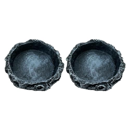 Gralara 2Pcs Wasser Gericht Fütterung Gericht für Frosch Bearded Dragon Eidechse von Gralara