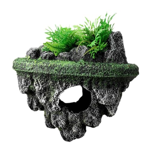 Gralara Aquarium Dekoration Stein Ornament Schildkröte Unterschlupf Premium Landschaft Aquarium Dekoriert Felsen für Micro Landschaft, l von Gralara