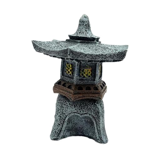 Gralara Aquarium Landschaftsbau Dekoration Miniatur Figurine Kreative Shelter Aquarium Turm Statue Harz Wasser Handwerk, l von Gralara