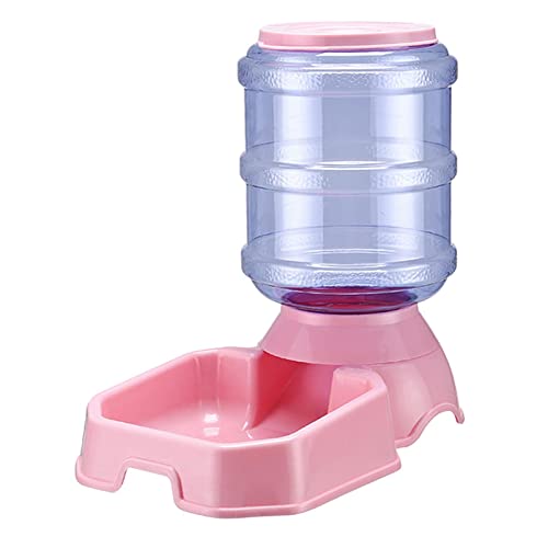 Gralara Automatischer Futterspender für Katzen Und Hunde, Wassernapf, Automatischer Futterspender, Futterspender, Trinkbrunnen, Rosa, Zuführung von Gralara