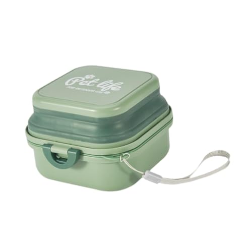 Gralara Faltbare Hundeschale Futter Wasser Travel Bowl Wasserschale, Haustier -Feeder zum Wanderungen, S Green von Gralara