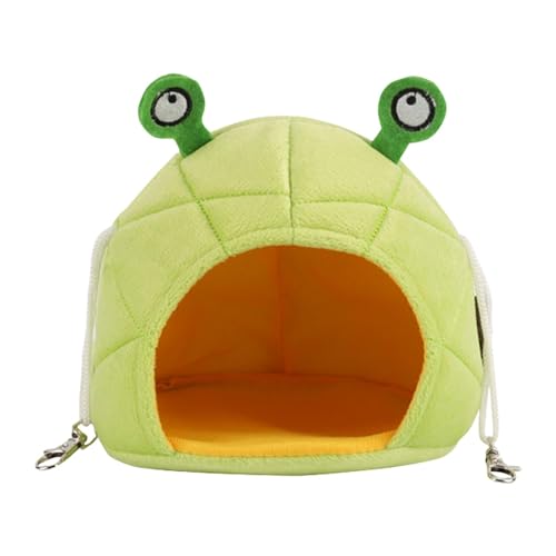 Gralara Hamster Hängematte Bett Hamster Hütte Schlaf Nest Gemütliche Hängen Haus Hütte für Igel, Grüner Frosch von Gralara