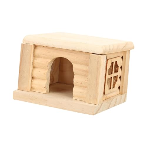 Gralara Hamster-Holzhaus, Hamster-Versteck, Hütte, Haustier-Versteck, Spielhütte, Kaninchen-Lebensräume für syrische Hamster, Ratten, Mäuse, Kleintiere von Gralara