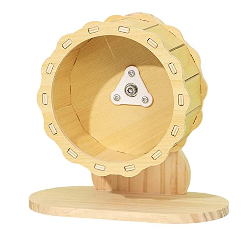 Gralara Hamster Laufrad aus Holz, Laufband, verstellbares Übungsrad, Spielzeug für Rennmäuse, Kleintiere, Hamster, Durchmesser 15 cm, 20 x 10,5 x 19 cm von Gralara