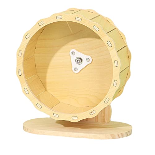 Gralara Hamster Laufrad aus Holz, Laufband, verstellbares Übungsrad, Spielzeug für Rennmäuse, Kleintiere, Hamster, Durchmesser 19 cm, 20 x 10,5 x 19 cm von Gralara