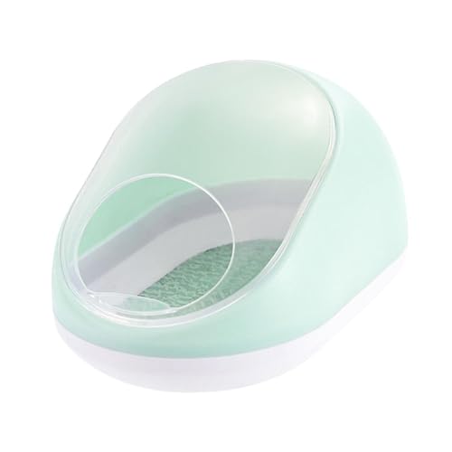 Gralara Hamster Sandbad Toilette Kleintier Badeschale Miniatur Haustierbett Haustiertoilette für Rennmaus, Grün Und Weiß von Gralara