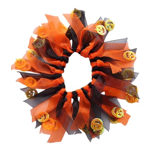 Gralara Haustier Weihnachtsschal, Halloween Halsband für Haustiere, Bequemes Halstuch, Halsband für Welpen, Kostüm, Katzenband, Hundehalsbänder für Festivals, orange und schwarz von Gralara