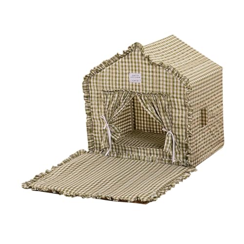 Gralara Haustier Zelt Nest Hund Haus Kleine Hund für Kitty Pet Indoor Katzen Rest Aktivität Zentrum, Grün von Gralara