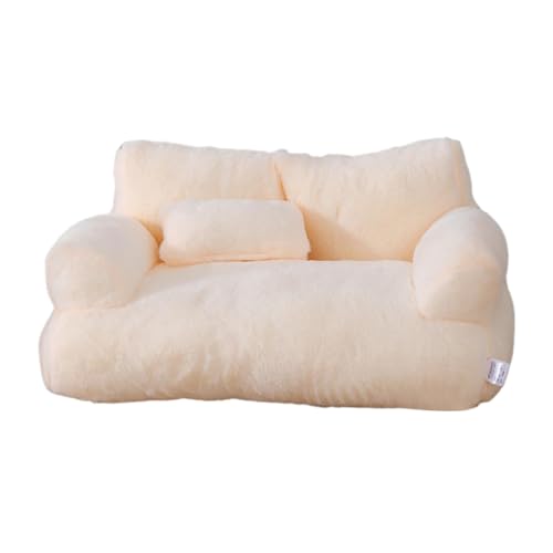 Gralara Haustiersofa, Katzensofa, modische Hundecouch mit Rutschfester Unterseite, Hundebetten für Katzen und kleine Hunde, Beige von Gralara