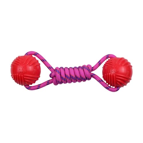 Gralara Hunde Nylon Seil mit Ball Haustierspielzeug, Unterhaltung, Bissfestigkeit Hunde Kauspielzeug, Rot Gralara Hunde Nylon Seil mit Ball Haustierspielzeug, Unterhaltung, Bissfestigkeit Hunde Kauspielzeug, Rot von Gralara