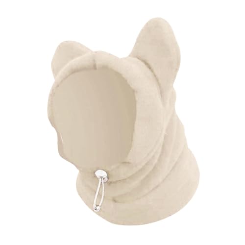 Gralara Hunde-Wintermütze, Ohren-Kapuzenpullover, Halswärmer, Schal, verdickte Hundehaube, warme Mütze, Hundeohren-Abdeckung für Kätzchen, Haustiere, Welpen, L von Gralara