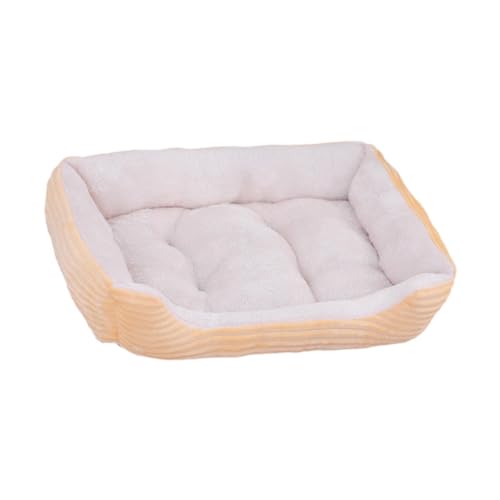 Gralara Hundecouch Bett Schlafsofa Hundesofa mit waschbarem abnehmbarem Bezug Kleines Hundebett Hundebett, Gelb von Gralara