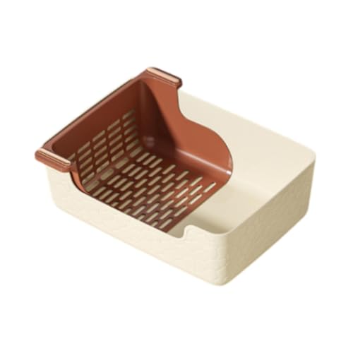 Gralara Hundetoilette, Welpentraining, Töpfchen, geräumige Katzentoilette, Töpfchen-Eckstreu für Innenkatzen und andere Haustiere, Beige von Gralara