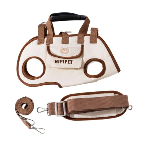 Gralara Hundeträger Kätzchen & Welpentasche Verstellbares vielseitig mit Behandlungsbeutel Hundelifte Haustier Schulter tragen Tasche für draußen, Brown L von Gralara