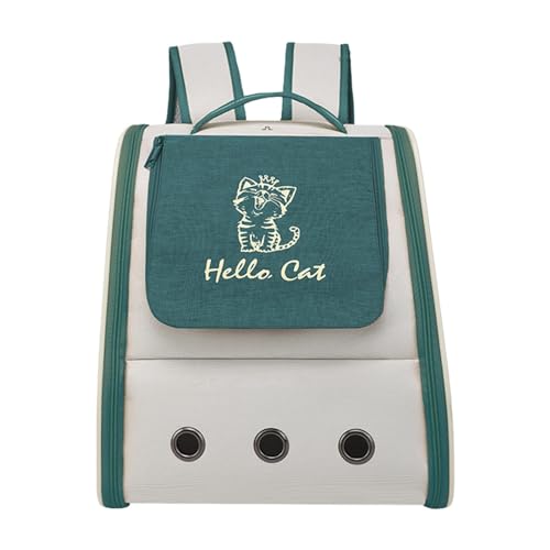 Gralara Hundetrage-Rucksack, Tragetasche, große Kapazität, Netzabdeckung, praktische Hundetasche, Hunderucksack-Tasche für Outdoor-Hunde, kleines Haustier, Grün von Gralara