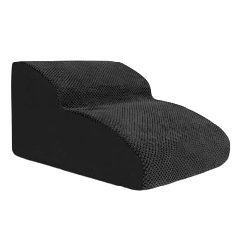 Gralara Hundetreppe, 2-stufig, Sofa-/Bett-Zugang, Haustier-Klettertreppe für Sofa, Hochbett, Innenbereich, Schwarz von Gralara