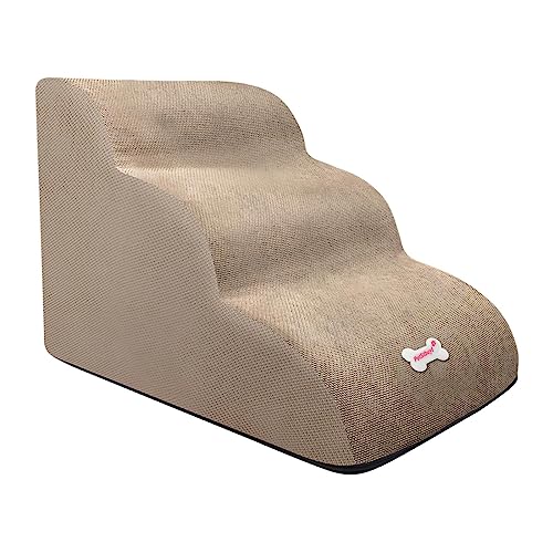 Gralara Hundetreppe, Hundetreppe, Hunderampe, Katzentreppe, Hundekletterleiter für Hochbett im Innenbereich, Khaki von Gralara