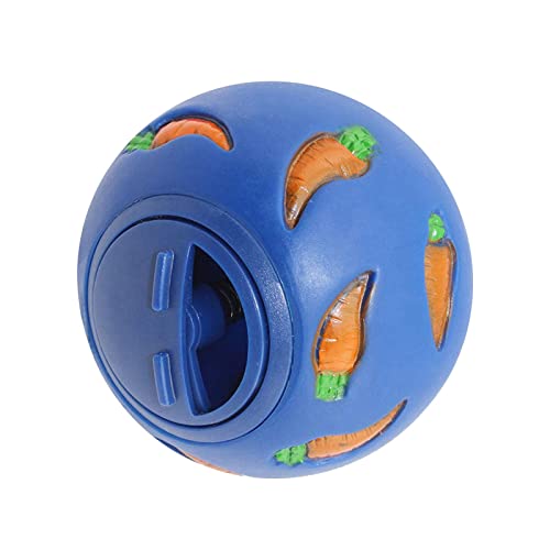 Gralara Kaninchen Leckerli Ball Snack Spielzeug Ball Interaktives Häschen Spielzeug Katze Slow Feeder Einstellbarer Trainingsball Kauspielzeug Katze Kitty, Blau von Gralara