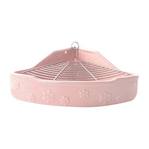 Gralara Kaninchendrüsenkiste Haustier Toilette Töpfchen Eckstreu Pfanne für Ratte Chinchilla Käfigzubehör, Rosa Gralara Kaninchendrüsenkiste Haustier Toilette Töpfchen Eckstreu Pfanne für Ratte Chinchilla Käfigzubehör, Rosa von Gralara