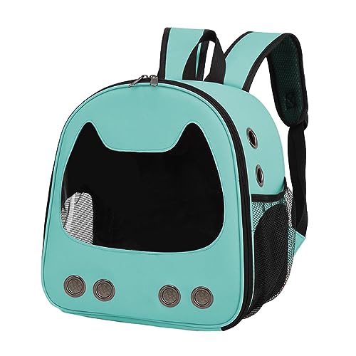 Gralara Katzen Rucksack, Haustier Transporttasche, Langlebig, Tragbar, mit Belüftung, Kitty, Faltbar, Haustier Tragetasche für Spaziergänge, Reisen, Camping, GRÜN von Gralara