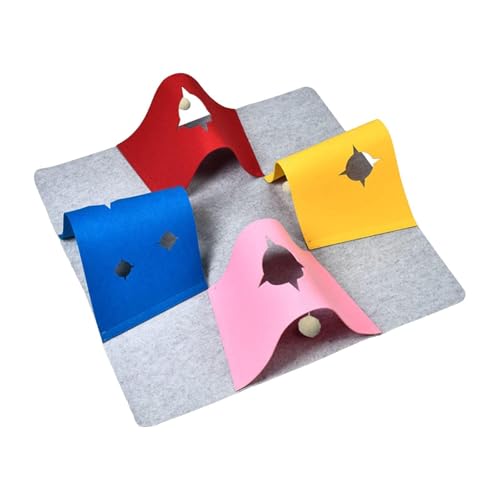 Gralara Katzen-Tunnel-Spielzeug, interaktive Pad-Spielmatte mit Tunnel, Haustier-Spielmatte für Kätzchen von Gralara