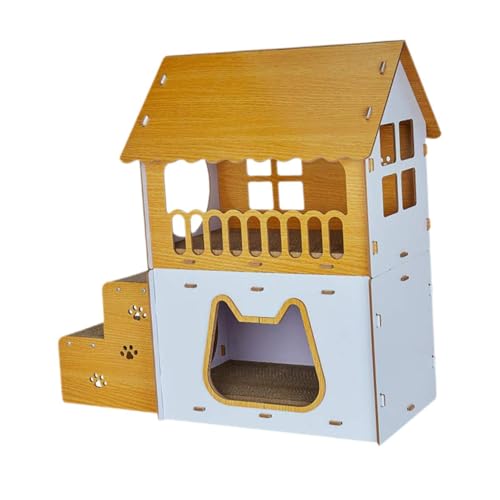 Gralara Katzen-Wellhaus-Treppenform, Spielhaus, Katzenwohnung für Katzen, für den Innenbereich, Katzen, Heimtierbedarf von Gralara