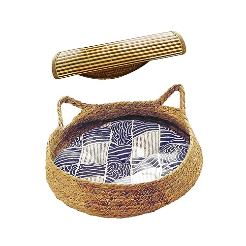 Gralara Katzenbettkorb, Nest, Waschbar, Katzenkratzer, Haus, Katzenkratzbrett für Kaninchen, Kleine Hunde, Kätzchen, Große Katzen, Zubehör, Kein Kissen 43x14cm von Gralara