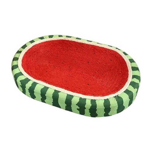 Gralara Katzenkratzbrett, oval, Katzenkratzschale, Loungebett, Katzenkratzbrett für den Innenbereich, Wassermelone von Gralara