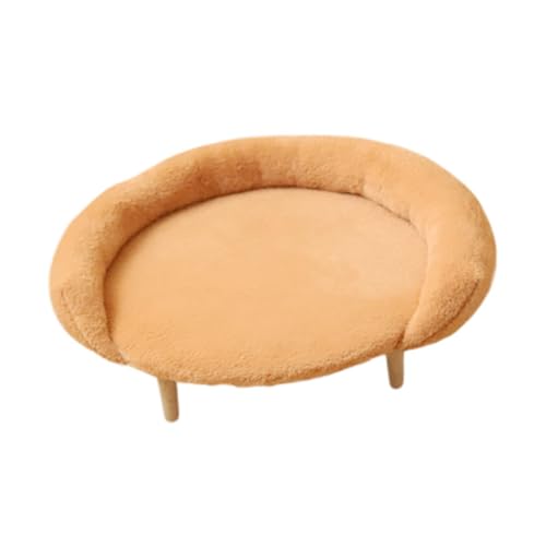 Gralara Katzensofa Katzencouch Modisch für Mittelgroße Kleine Hunde Katzen,Leicht zu Reinigen,Holz Haustier Couch Stuhl Welpen Schlafbett Haustierbett, Orange von Gralara