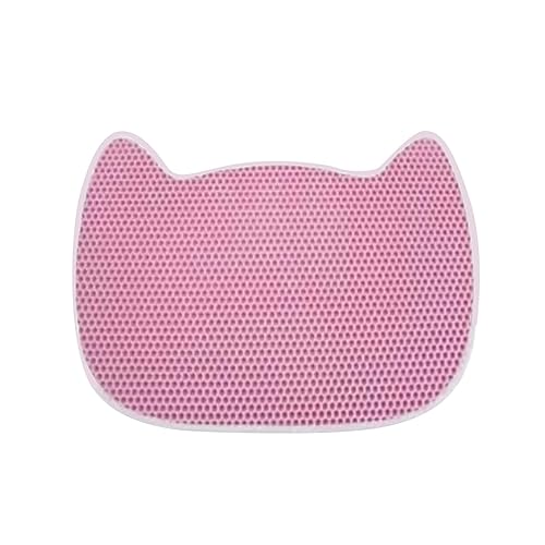 Gralara Katzenstreu Matte, Doppellagig, Katzenstreu Pad, Katzenstreu Pad, Kitty Hausteppich, ROSA von Gralara