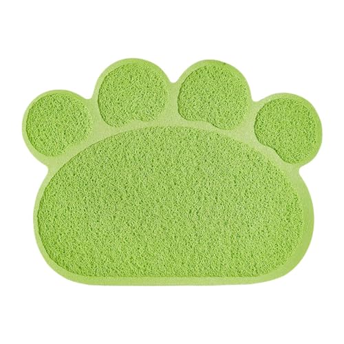 Gralara Katzentoiletten-Matte, Haustier-Fütterungsmatte, Futternapf-Pad, multifunktionales Futter-Tischset, Katzennapf-Matte für kleine Welpen, kleine Tiere, GrÜn von Gralara