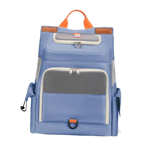 Gralara Katzentrage-Rucksack, Reisetasche mit Schnallenunterstützung, Katzen-Welpentasche für den Sommer, Blau von Gralara