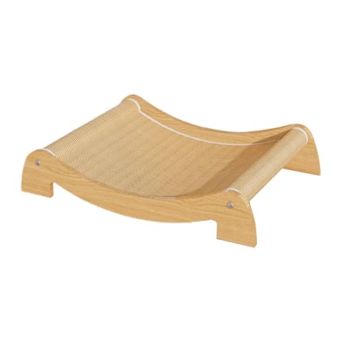 Gralara Kratzbett für Hauskatzen, Katzenkratznest, Katzenbett für Haustiere, Stabiler Katzen-Loungesessel, Sisal-Kratzbrett für Hauskatzen, L Without Backrest von Gralara