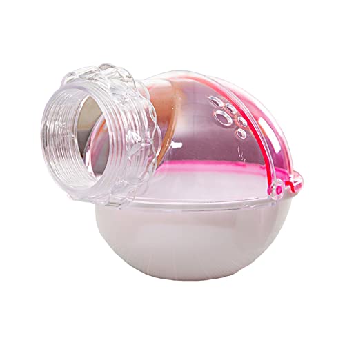 Gralara Pet Hamster Sandbad Badewanne Dusche WC Käfig Zubehör Haus Container Box Duschraum Abnehmbares Badezimmer für Eichhörnchen, Kaninchen, ROSA von Gralara