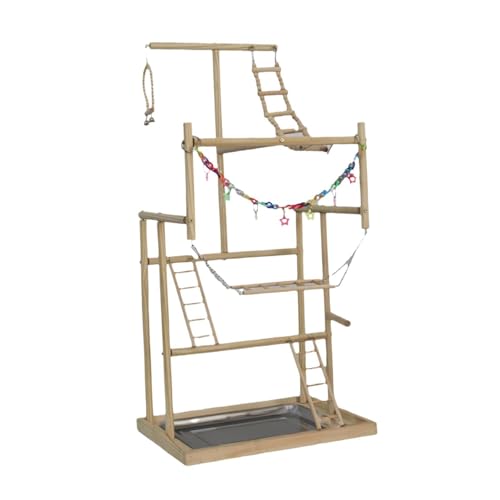 Gralara Pet Parrot Playstand Parrot Playground Exercise Plat Toy Bird Playground Parrot Perch Stand für Lovebird von Gralara