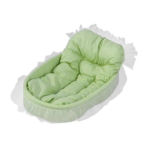 Gralara Prinzessin Katzenbett Haustierbett Niedlich Anti Slip Bottom Waschbar Warm Bequem Hundekissen Bett, Grün von Gralara