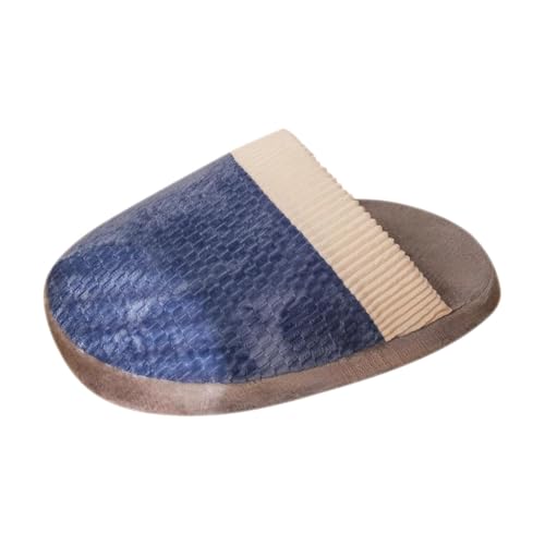 Gralara Warmes Slipper-Katzenbett, halbgeschlossenes Katzennest, Haustierhöhlenbett, Katzenhöhlenbett für Kätzchen, Blau, L von Gralara