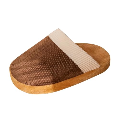 Gralara Warmes Slipper-Katzenbett, halbgeschlossenes Katzennest, Haustierhöhlenbett, Katzenhöhlenbett für Kätzchen, braun, L von Gralara