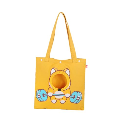 Gralara Weiche Katzentragetaschen für unterwegs, leichte Schultertasche aus Canvas mit Kordelzug für Kleintiere und kleine Hunde, l von Gralara