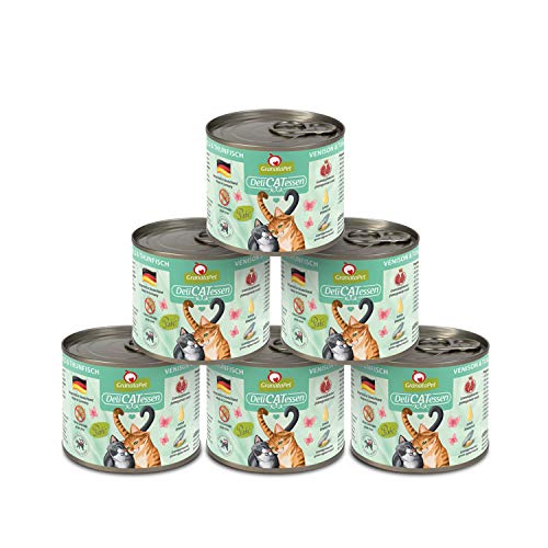 GranataPet DeliCatessen Wild & Thunfisch, Nassfutter für Katzen, Katzenfutter für Feinschmecker, Futter ohne Getreide & ohne Zuckerzusätze, 6 x 200 g von GranataPet