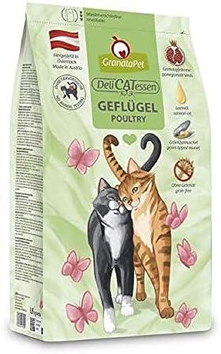 GranataPet DeliCatessen Geflügel Adult, Trockenfutter für Katzen, schmackhaftes Katzenfutter, Alleinfuttermittel ohne Getreide & ohne Zuckerzusätze, 1,8 kg von GranataPet