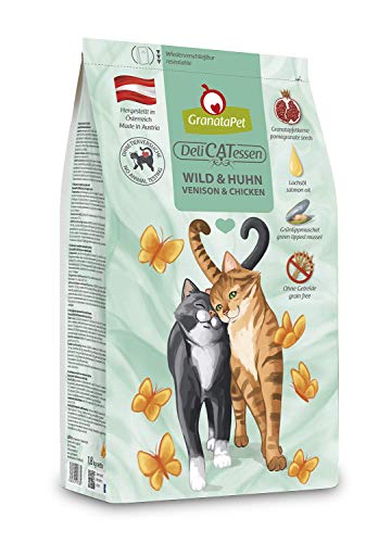 GranataPet DeliCatessen Wild & Huhn Adult, Trockenfutter für Katzen, schmackhaftes Katzenfutter, Alleinfuttermittel ohne Getreide & ohne Zuckerzusätze, 1800 g von GranataPet