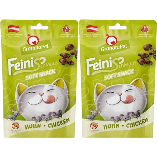 GranataPet FeiniSchmaus Huhn, 50 g, Leckerchen für Katzen, weicher Katzensnack, Katzenleckerli ohne Getreide & Zuckerzusätze, Belohnung für zwischendurch (Packung mit 2) von GranataPet