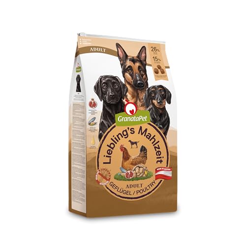 GranataPet Liebling's Mahlzeit Adult Geflügel, Trockenfutter für Hunde, Hundefutter ohne Getreide & ohne Zuckerzusätze, Alleinfuttermittel, 10 kg von GranataPet