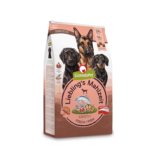 GranataPet Liebling's Mahlzeit Fisch Sensitive, Trockenfutter für Hunde, Hundefutter ohne Getreide & ohne Zuckerzusätze, Alleinfuttermittel, 10 kg von GranataPet