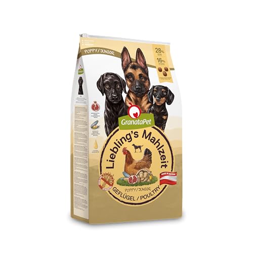 GranataPet Liebling's Mahlzeit Geflügel Junior, Trockenfutter für Hunde, Hundefutter ohne Getreide & ohne Zuckerzusätze, Alleinfuttermittel, 10 kg von GranataPet