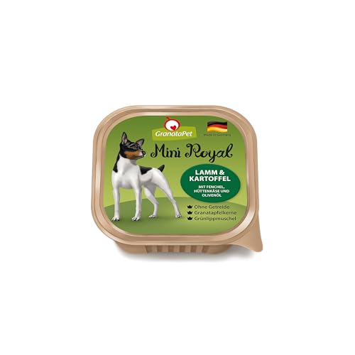 GranataPet Mini Royal Lamm & Kartoffel, Nassfutter für Hunde, Hundefutter ohne Getreide & ohne Zuckerzusatz, Alleinfuttermittel für ausgewachsene Hunde, 11 x 150 g von GranataPet